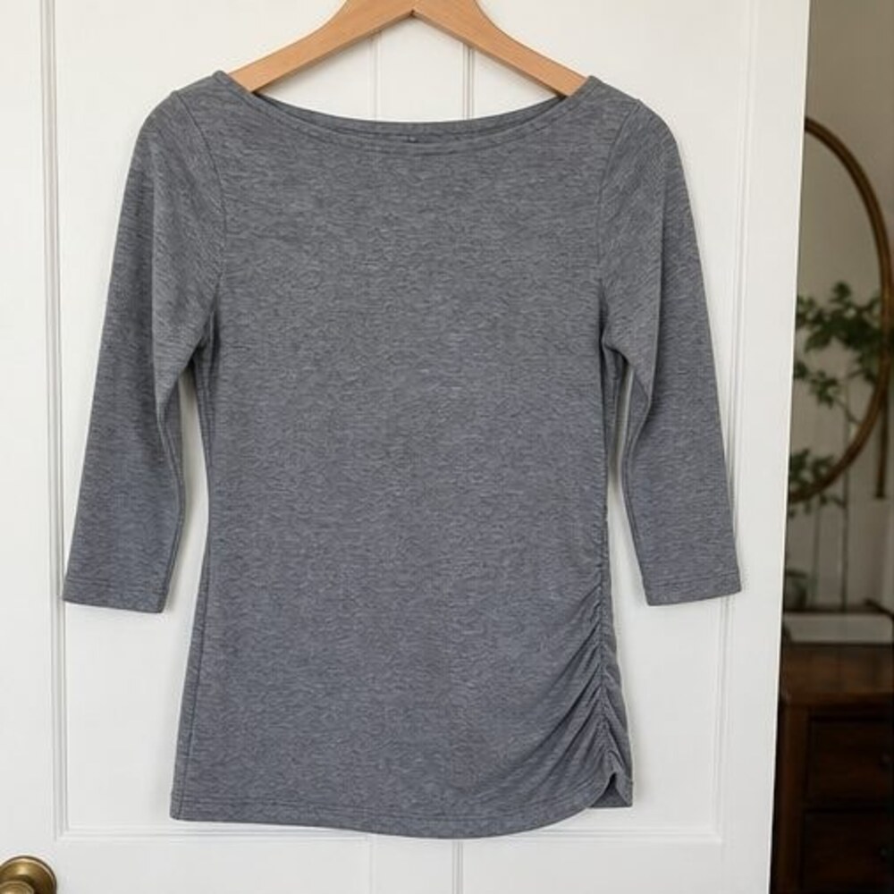 Taupe V Neck Top
